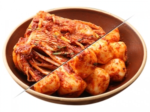 배추김치+총각김치...
